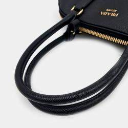 Prada Black Leather Saffiano Tote Bag Medium