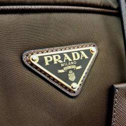 Prada Brown Fabric Re-Edition 1978 Re-Nylon Tote Bag Large