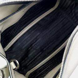 Prada Grey Leather Dino tote and shoulder bag