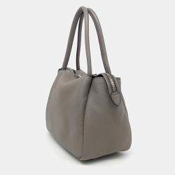 Prada Grey Leather Dino tote and shoulder bag