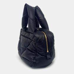 Prada Black Leather padded nappa tote bag