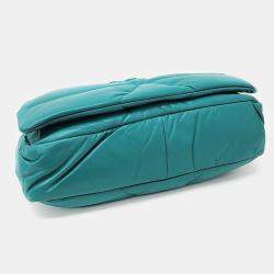 Prada Blue Leather Nappa Soft Padded Shoulder Bag