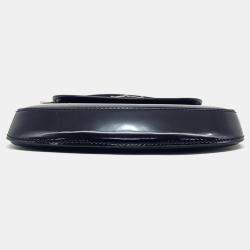 Prada Black Leather Cleo Brushed Mini Shoulder Bag