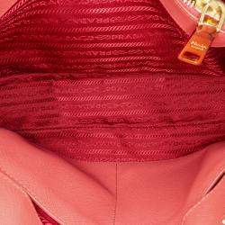 Prada Pink Medium Saffiano Lux Open Promenade Satchel
