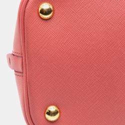Prada Pink Medium Saffiano Lux Open Promenade Satchel