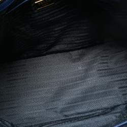 Prada Blue Saffiano Lux Leather Large Gardener's Tote
