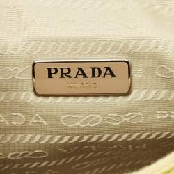 Prada Yellow Nylon and Saffiano Leather Re-Edition 2005 Shoulder Bag