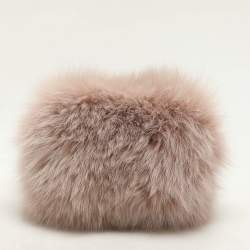 Prada Blush Pink Fox Fur and Python Leather Crossbody Bag