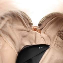 Prada Blush Pink Fox Fur and Python Leather Crossbody Bag