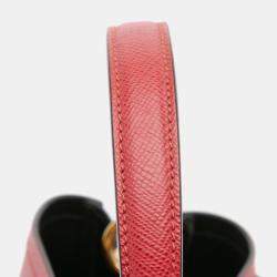 Prada Red Medium Saffiano Cuir Panier