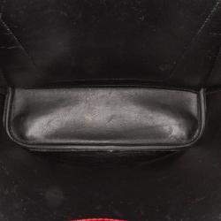 Prada Red Medium Saffiano Cuir Panier