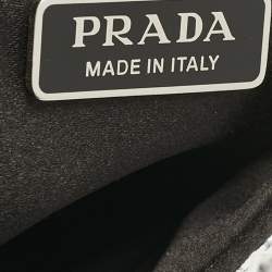 Prada Black Leather Cleo Crystal Embellished Shoulder Bag