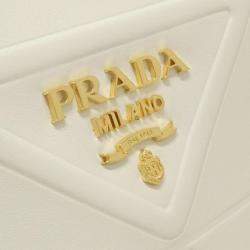 Prada Soft Calfskin Triangolo Symbole Embossed Tote Bag