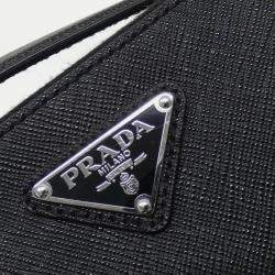 Prada Black Leather Logo Handbag