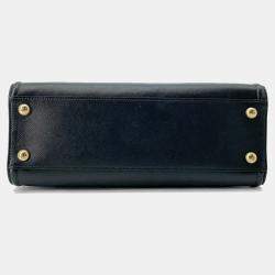 Prada Black Saffiano Soft Calfskin Tote Bag