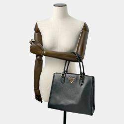 Prada Black Saffiano Soft Calfskin Tote Bag