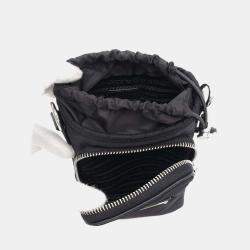 Prada Black Nylon Leather Smartphone Case Bag