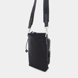 Prada Black Nylon Leather Smartphone Case Bag