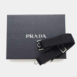 Prada Black Nylon Leather Smartphone Case Bag