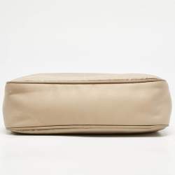 Prada Beige Nylon and Saffiano Leather Re-Edition 2005 Shoulder Bag