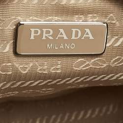 Prada Beige Nylon and Saffiano Leather Re-Edition 2005 Shoulder Bag