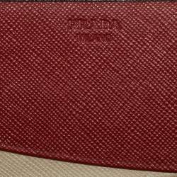 Pre Owned Prada Black Saffiano Leather Flap Continental Wallet