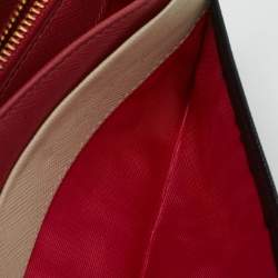 Pre Owned Prada Black Saffiano Leather Flap Continental Wallet