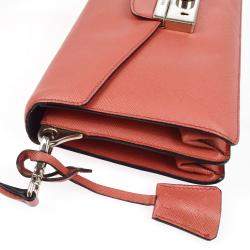 Prada Pink Saffiano Leather 2way Handbag