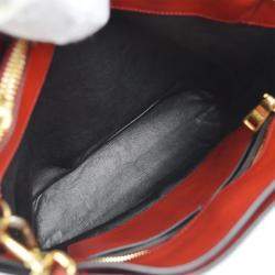Prada Red Saffiano Leather 2way Tote Handbag