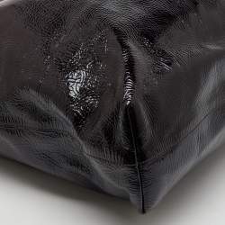 Prada Taupe Brown/Black Patent Leather Fumo Sfumata Ombre Shopper Tote