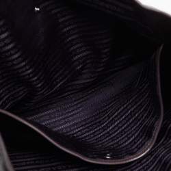 Prada Taupe Brown/Black Patent Leather Fumo Sfumata Ombre Shopper Tote