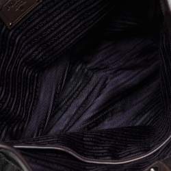 Prada Taupe Brown/Black Patent Leather Fumo Sfumata Ombre Shopper Tote