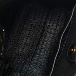 Prada Black Vitello Phoenix Leather Tote
