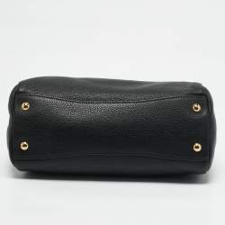 Prada Black Vitello Phoenix Leather Tote