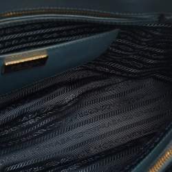 Prada Blue Saffiano Lux Leather Promenade Satchel