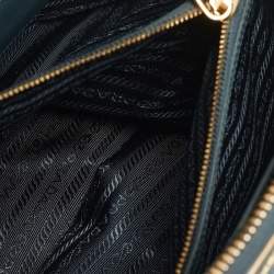 Prada Blue Saffiano Lux Leather Promenade Satchel