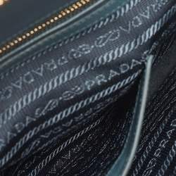 Prada Blue Saffiano Lux Leather Promenade Satchel