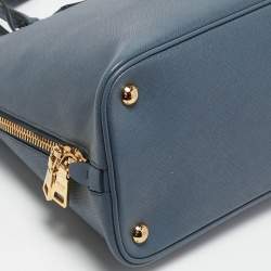 Prada Blue Saffiano Lux Leather Promenade Satchel