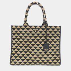 Prada Nero Jacquard Symbole Handbag