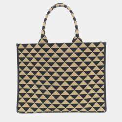 Prada Nero Jacquard Symbole Handbag
