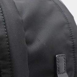 Prada Black Nylon Leather Triangle Backpack