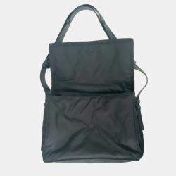 Prada Black Medium Padded Re-Nylon Triangle Shoulder Bag