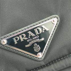 Prada Black Medium Padded Re-Nylon Triangle Shoulder Bag