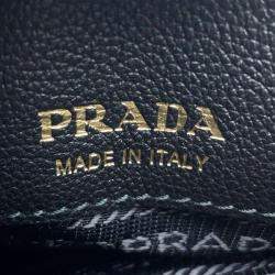 Prada Black Leather Mini Tote Bag
