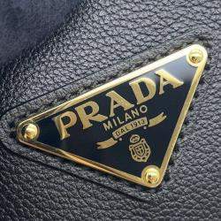 Prada Black Leather Mini Tote Bag