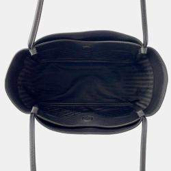 Prada Black Leather Mini Tote Bag