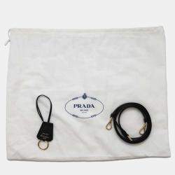 Prada Black Nylon Saffiano Leather Medium Re-Edition 1978 Handbag