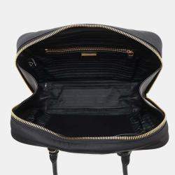 Prada Black Nylon Saffiano Leather Medium Re-Edition 1978 Handbag