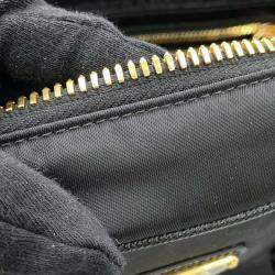 Prada Black Nylon Saffiano Leather Medium Re-Edition 1978 Handbag