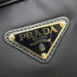 Prada Black Nylon Saffiano Leather Medium Re-Edition 1978 Handbag